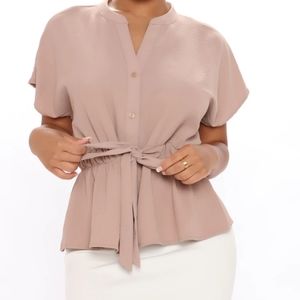 Blouse 1X(plus size) mocha